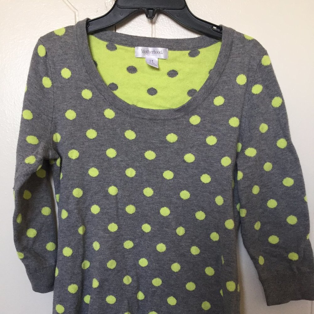 Motherhood Maternity Polka Dot Sweater, Size S